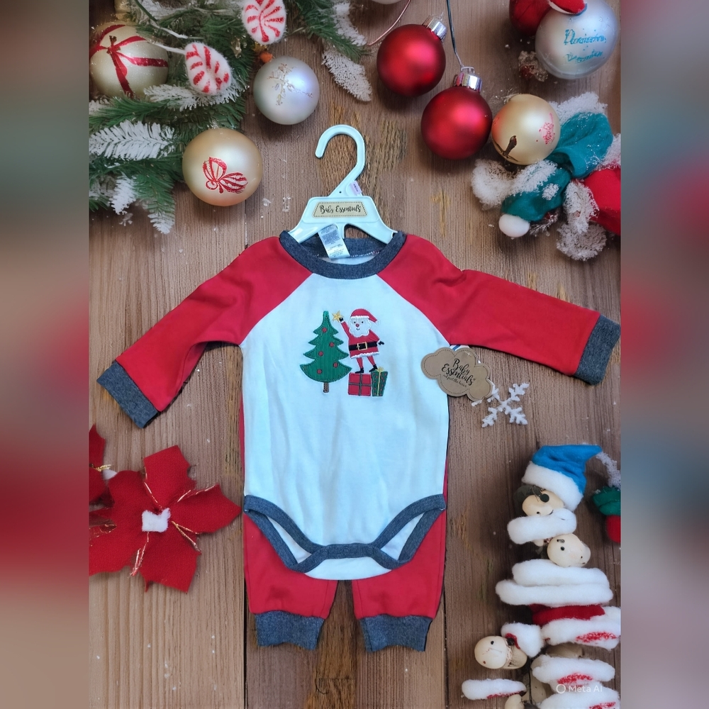 Festive Red and White Kids Two Pieces